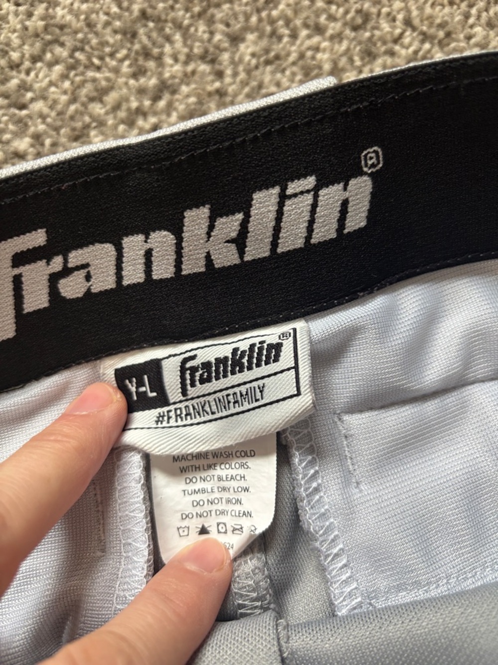 Baseball youth boys pants size Y-L Frannklin - Picture 3 of 5